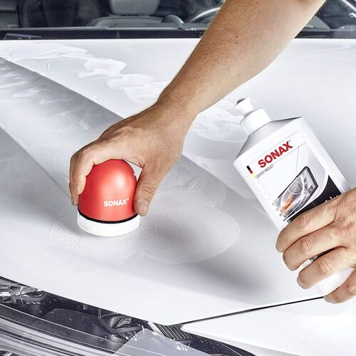 SONAX Polish +Wax Color белый полироль тефлон с воском 250 мл, Цвет: Белый, Количество: 250 мл, изображение 2
