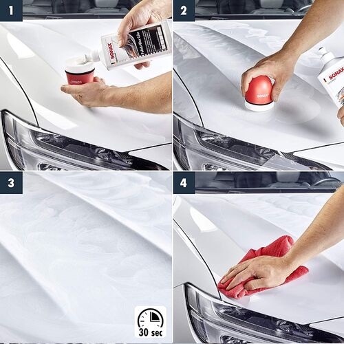 SONAX Polish +Wax Color белый полироль тефлон с воском 250 мл, Цвет: Белый, Количество: 250 мл, изображение 3