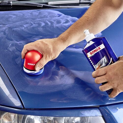 SONAX Polish +Wax Color синий полироль тефлон с воском 500 мл, Цвет: Синий, Количество: 500 мл, изображение 3