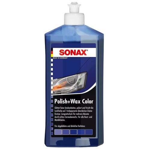 SONAX Polish +Wax Color синій поліроль тефлон з воском 250 мл, Колір: Синій, Обʼєм: 250 мл