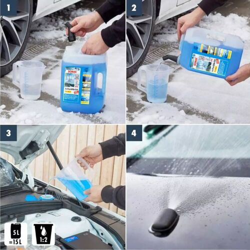 SONAX Anti Frost +KlarSicht зимний концентрат омывателя 5 л -60°C, изображение 6