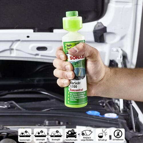SONAX Clear View 1:100 Apple Fresh концентрат омывателя летний (яблоко) 250 мл, изображение 2