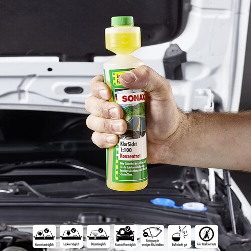 SONAX Clear View 1:100 Lemon Fresh концентрат омывателя летний (лимон) 250 мл, изображение 2