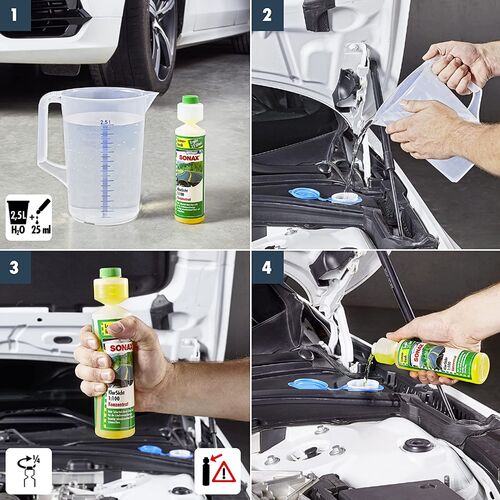 SONAX Clear View 1:100 Lemon Fresh концентрат омывателя летний (лимон) 250 мл, изображение 3