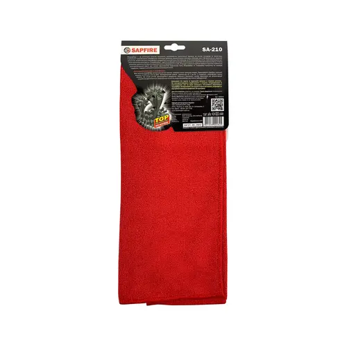 SAPFIRE SA-210 Cleaner червона мікрофібра універсальна 35х40 см, зображення 3