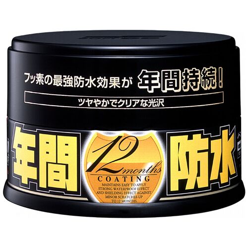 SOFT99 Fusso Coat 12 Months Protection Black долговременный воск для темных автомобилей  200 г, изображение 6