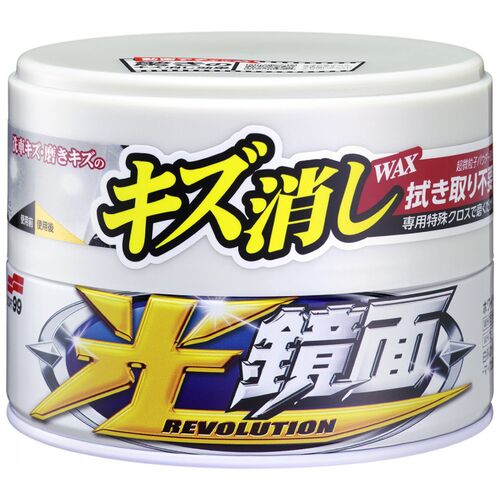 SOFT99 Scratch Clear Wax Mirror Finish White воск антицарапин для белых автомобилей 200 г, изображение 4