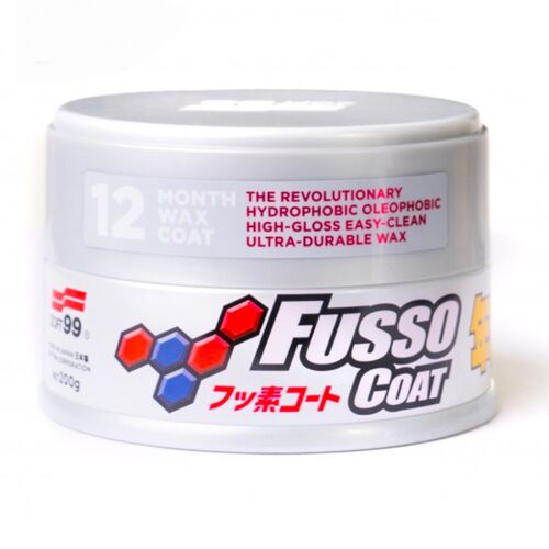SOFT99 Fusso Coat 12 Months Protection White долговременный воск для светлых автомобилей 200 г, изображение 4