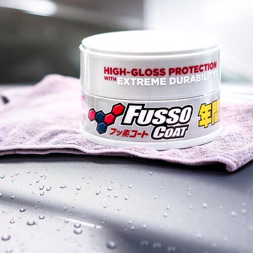 SOFT99 Fusso Coat 12 Months Protection White долговременный воск для светлых автомобилей 200 г, изображение 6