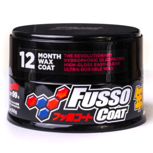 SOFT99 Fusso Coat 12 Months Protection Black долговременный воск для темных автомобилей  200 г, изображение 5