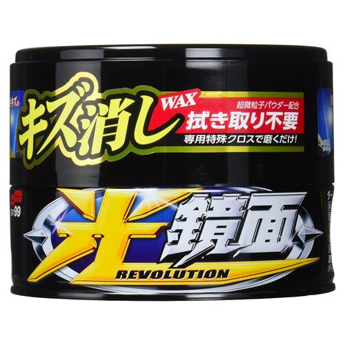 SOFT99 Scratch Clear Wax Mirror Finish Black воск антицарапин для темных автомобилей 200 г, изображение 4