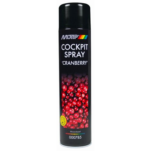 MOTIP Black Line Cockpit Spray Cranberry аэрозольный полироль для пластика клюква 600 мл