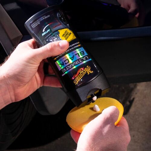 Meguiars Ultimate Black Plastic Restorer Lotion лосьйон для чорніння зовнішнього пластику 355 мл, зображення 12