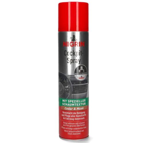 NIGRIN Cockpit-Spray Cedar & Musk пенный 45-дневный очиститель протектант для пластика кедр и муск 400 мл