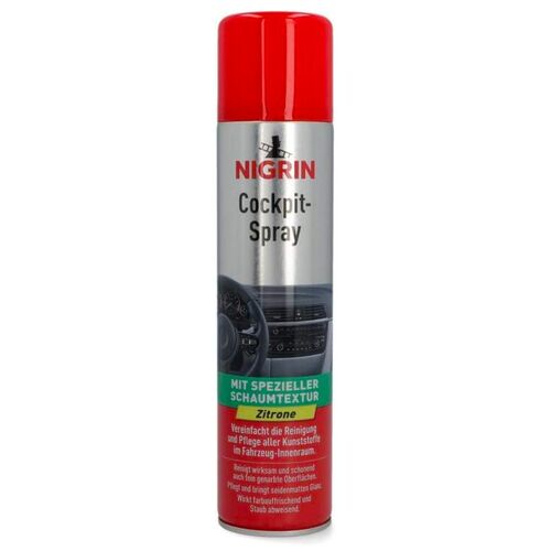 NIGRIN Cockpit-Spray Zitrone пенный 45-дневный очиститель протектант для пластика лимон 400 мл