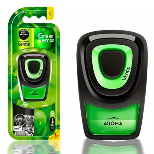 Aroma Car Ventis Green Lemon ароматизатор в дефлектор обдува зеленый лимон, изображение 2
