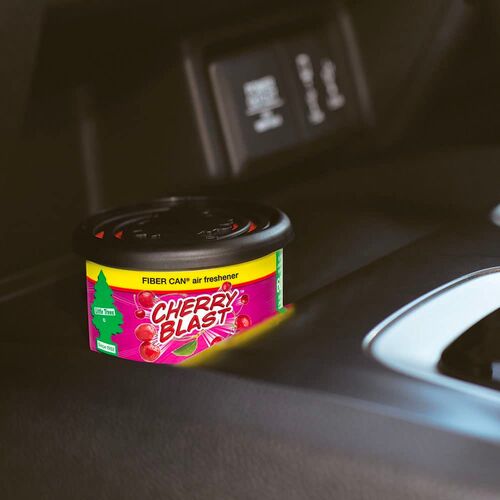 Little Trees Fiber Can Cherry Blast Air Freshener ароматизатор консерва в подстаканник (под сиденье) с запахом вишни, изображение 6
