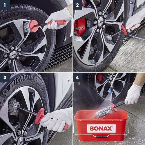 SONAX Microfaser FelgenBürste преміальна щітка для чищення колісних дисків з мікрофібри, зображення 3