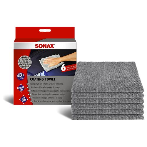 SONAX PROFILINE Coating Towel набор салфеток из микрофибры 40х40 см 300 gsm 6 шт, изображение 6