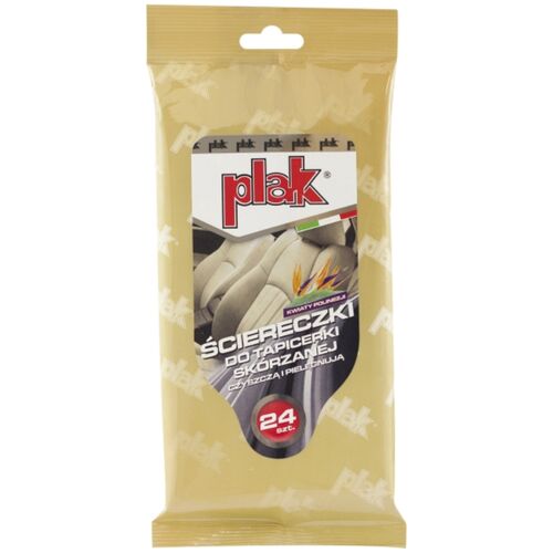 Plak Leather Wipes одноразовые салфетки для очистки кожи автомобиля 24 шт