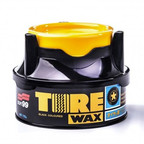 SOFT99 Tire Black Wax гель воск для чернения шин в наборе 170 г, изображение 2