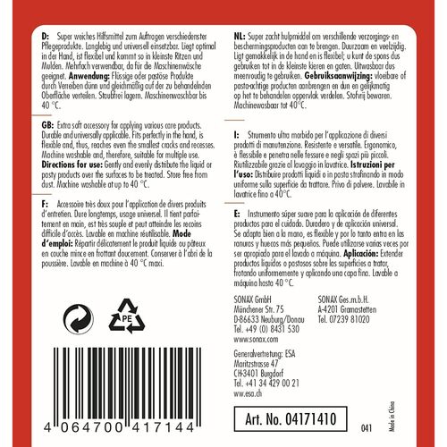 SONAX Sponge Applicator Super Soft ніжний аплікатор для нанесення, зображення 3