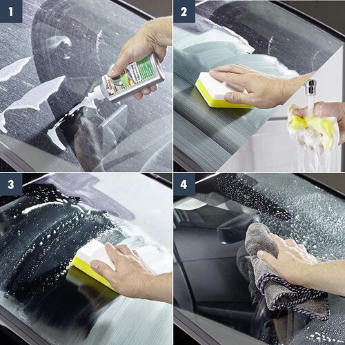 SONAX Scheiben Reinigungs Politur intensiv поліроль для глибокого очищення скла 250 мл, зображення 3