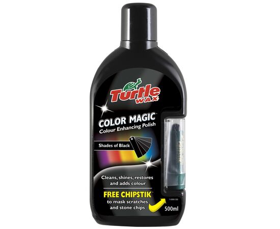 Черный полироль Turtle Wax Color Magic Plus с карандашом 500 мл, Список товаров: Turtle Wax Color Magic Plus черный 500 мл
