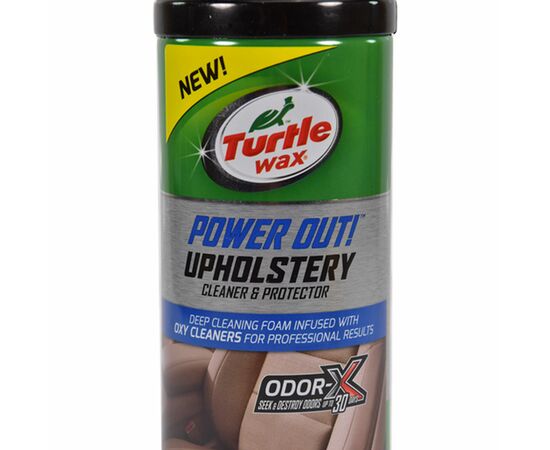 Turtle Wax Power Out Upholstery Cleaner Odor-X пенная химчистка обивки со щеткой  400 мл, изображение 2