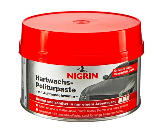 NIGRIN Hartwachs-Politurpaste твердий синтетичний віск для захисту кузова 250 мл