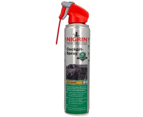 NIGRIN Performance Cockpit-Spray Vanille 40-денний очищувач протектант для пластику ваніль 400 мл