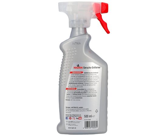 NIGRIN Geruchs-Entferner интенсивный нейтрализатор запахов +антитабак 500 мл, изображение 6