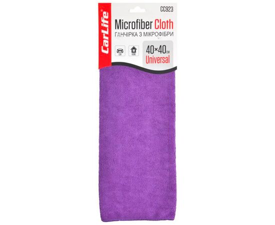 CarLife Mictofiber Cloth Universal мікрофібра малої щільності фіолетова 40х40 см