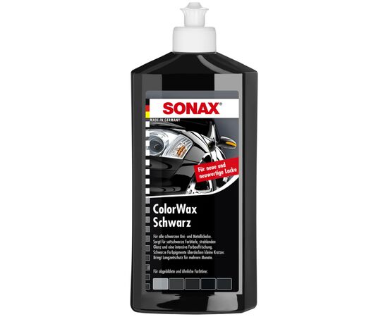 SONAX ColorWax Schwarz чорний рідкий віск для кузова автомобіля 500 мл