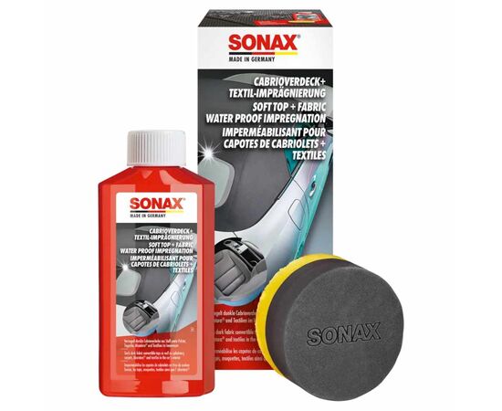SONAX Soft Top + Fabric Water Proof Impregnation средство для защиты мягкой крыши кабриолета с аппликатором 250 мл