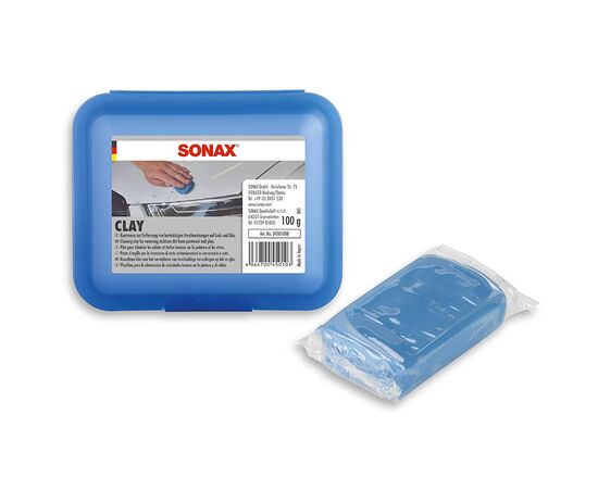 SONAX Clay синя глина для очищення лакофарбових поверхонь та скла 112 г, Колір: Синій, Обʼєм: 112 г