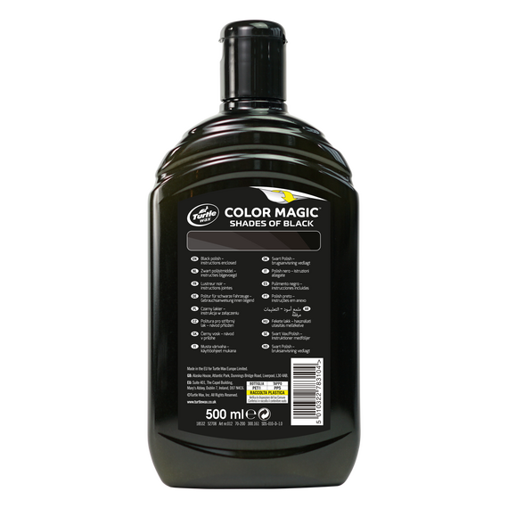 Turtle Wax Color Magic Jet Black Wax черный полироль с тефлоном PTFE 500 мл, Цвет: Черный, Объем: 500 мл, изображение 2
