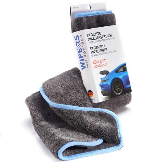 WIPERS 3X Dichte MikrofaserTüch сіра щільна серветка з мікрофібри (Німеччина) 40х40 см 800 gsm