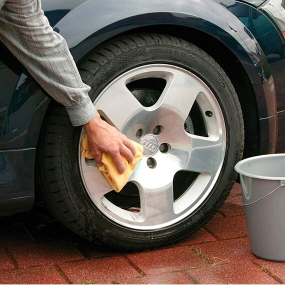 NIGRIN Autoleder L ніжна серветка з натуральної шкіри для сушіння авто без розлучень (Німеччина) 1394 см2, зображення 6