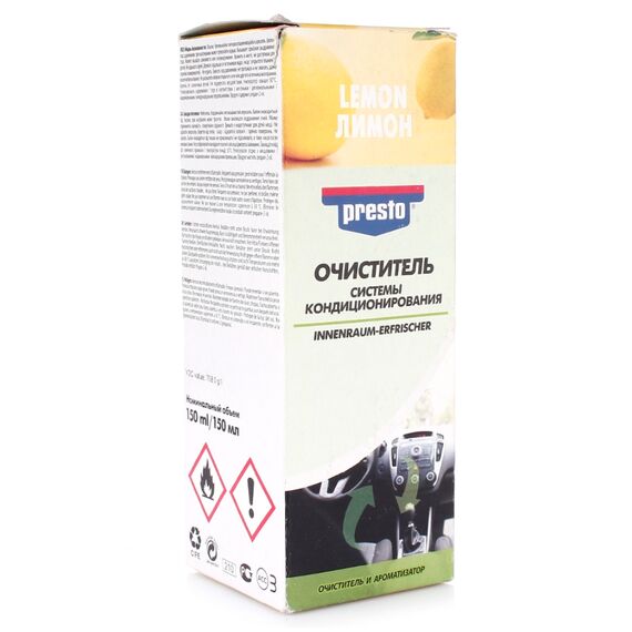 Presto Innenraum-Erfrischer автоматичний очисник кондиціонера (лимон) 150 мл
