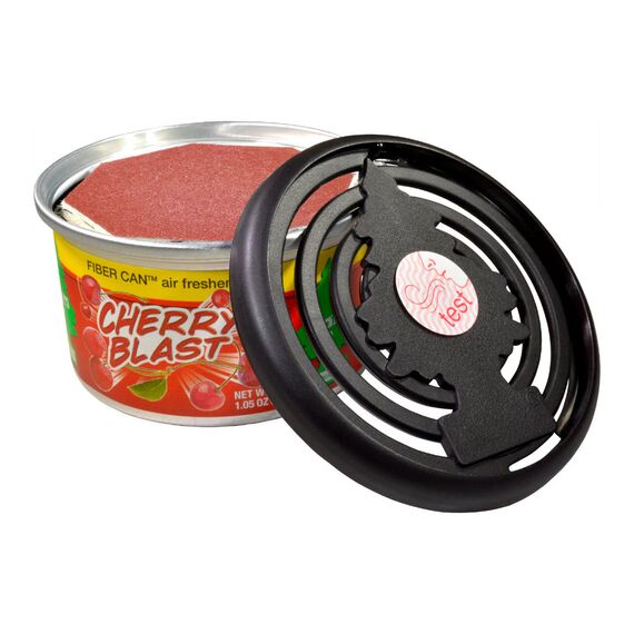 Little Trees Fiber Can Cherry Blast Air Freshener ароматизатор консерва в подстаканник (под сиденье) с запахом вишни, изображение 3