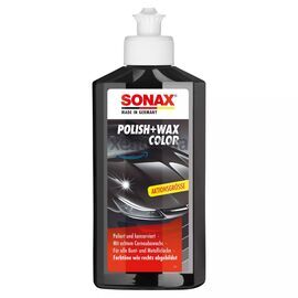 SONAX Polish +Wax Color черный полироль тефлон с воском 250 мл, Цвет: Черный, Объем: 250 мл