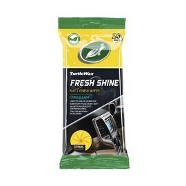 Turtle Wax FRESH SHINE CITRUS MATT FINISH WIPES серветки для салону 'Цитрус' матові (упаковка 24 шт) 