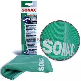 Салфетка для салона, пластика и стекла, 40x40 см, Sonax Microfibre Cloth Plus (416500)
