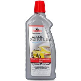 NIGRIN Performance Wash & Wax Turbo автошампунь концентрат с воском 1 л