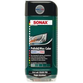 SONAX Polish +Wax Color зеленый полироль тефлон с воском 500 мл, Цвет: Зеленый, Объем: 500 мл