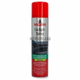 NIGRIN Cockpit-Spray Zitrone пенный 45-дневный очиститель протектант для пластика лимон 400 мл