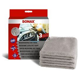 SONAX Microfaser Tuch Soft Touch набор салфеток из микрофибры 40х40 см 340 gsm 3 шт