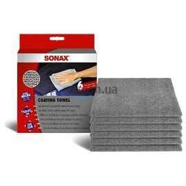 SONAX Coating Towel набор салфеток из микрофибры 40х40 см 300 gsm 6 шт