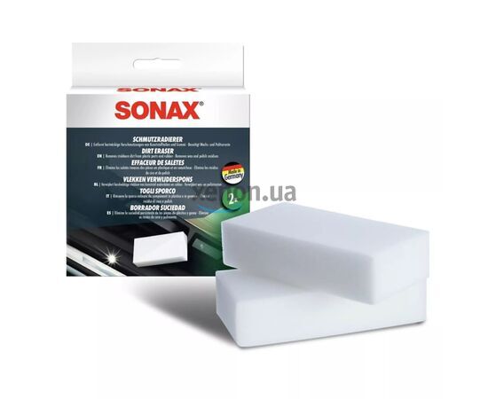 SONAX Dirt Eraser меламиновая губка для чистки загрязнений 2 шт